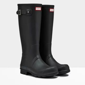 HUNTER BOOTS Men's Original Tall Rain Boots: Black